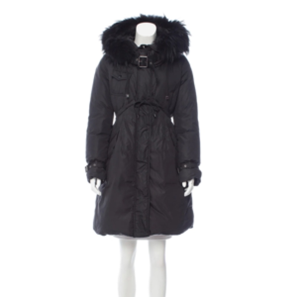 Moncler Phalangere Down Coat with Raccoon fur trimmed Hood -Size M
